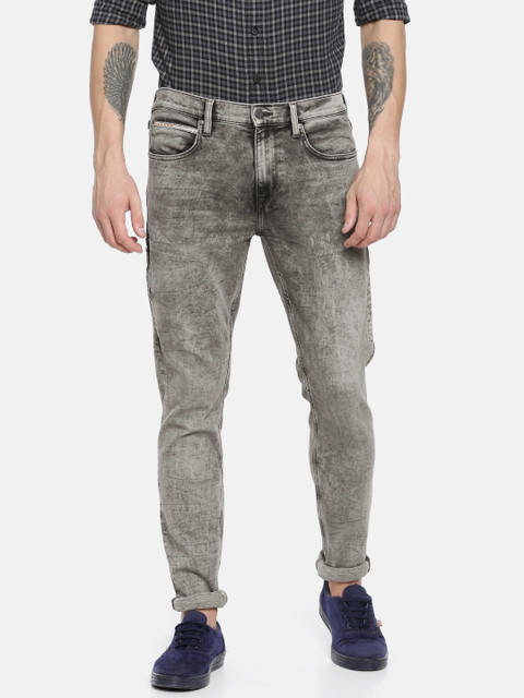 

Lee Men Grey Anton Slim Fit Mid-Rise Clean Look Stretchable Jeans