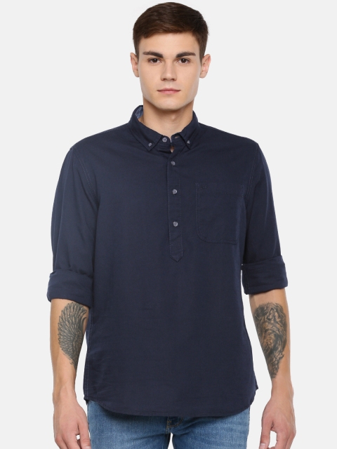 

Lee Men Navy Slim Fit Solid Casual Shirt, Navy blue
