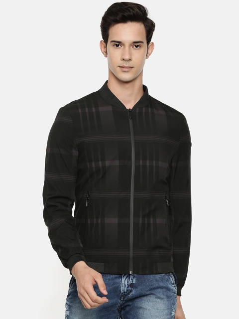 

U.S. Polo Assn. Men Black Checked Bomber Jacket