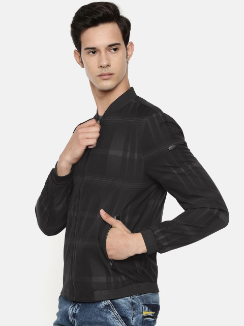 

U.S. Polo Assn. Men Black & Grey Checked Bomber Jacket