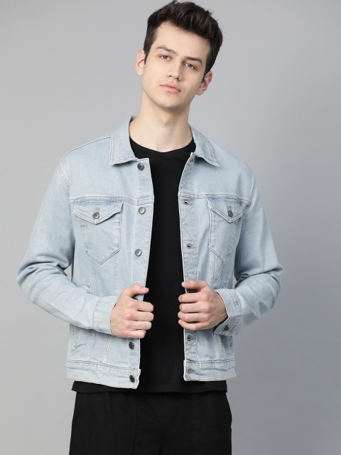 

Marks & Spencer Men Blue Solid Slim Fit Denim Jacket