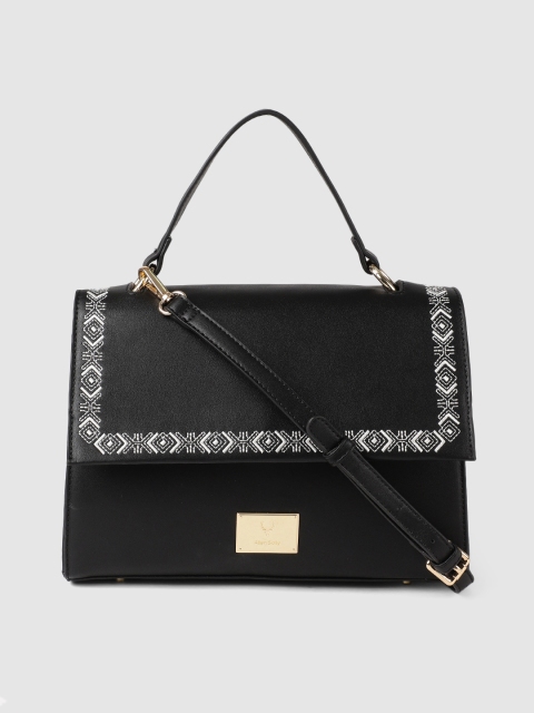 

Allen Solly Black Self Design Satchel