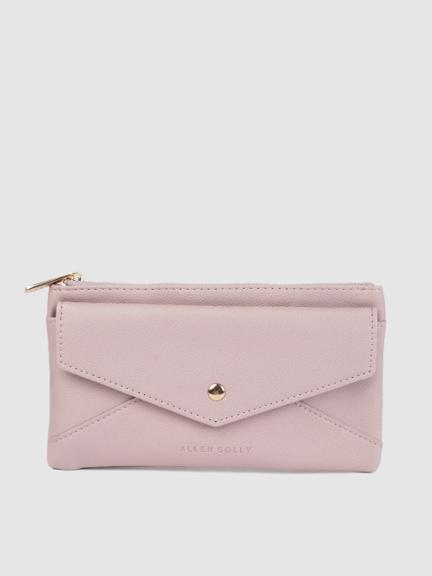 

Allen Solly Women Lavender Solid Zip Around Wallet