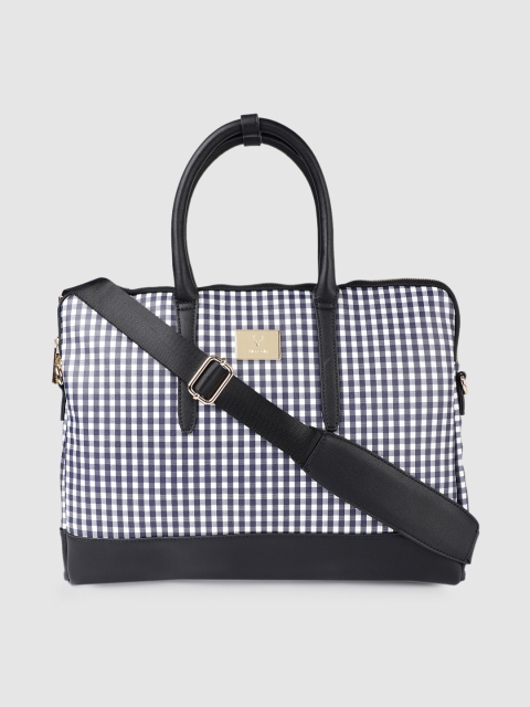 

Allen Solly Women Blue & Black Checked Laptop Bag