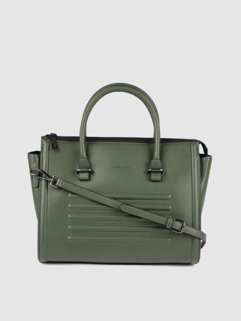 

Allen Solly Olive Green Solid Handheld Bag