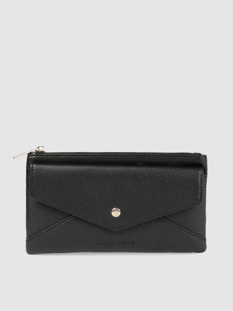 

Allen Solly Women Black Solid Zip Around Wallet