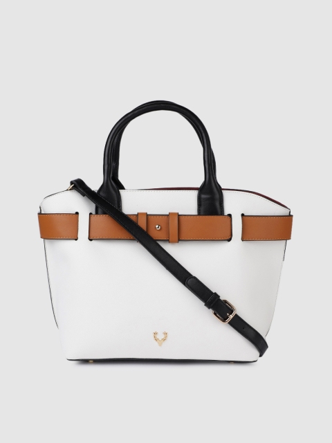 

Allen Solly White Solid Handheld Bag