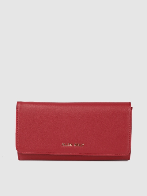 

Allen Solly Women Red Solid Three Fold Wallet