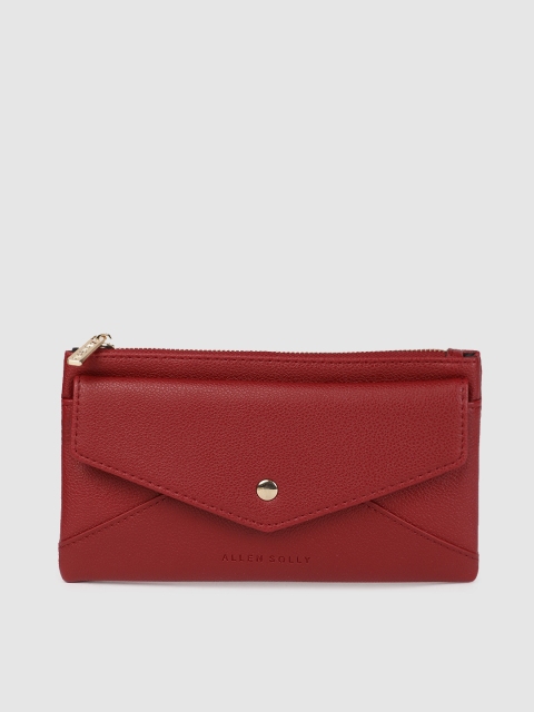 

Allen Solly Women Red Solid Zip Around Wallet