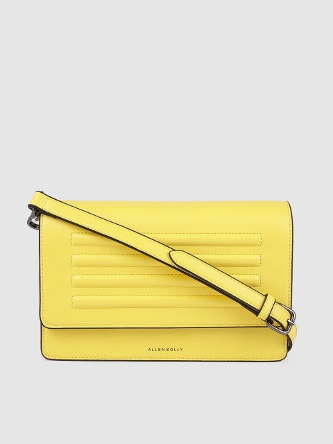 

Allen Solly Yellow Textured Sling Bag