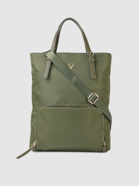 

Allen Solly Olive Green Solid Handheld Bag