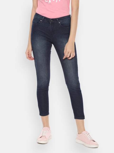

People Women Blue Slim Fit Mid-Rise Clean Look Stretchable Jeans