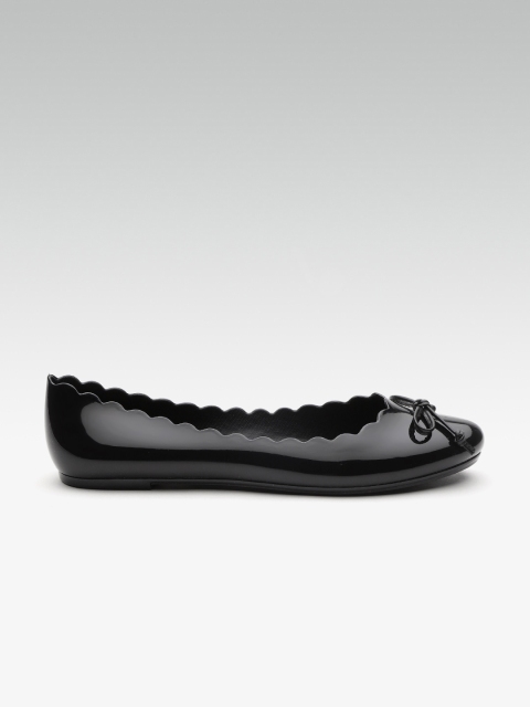 

Carlton London Women Black Solid Ballerinas with Bow Detail