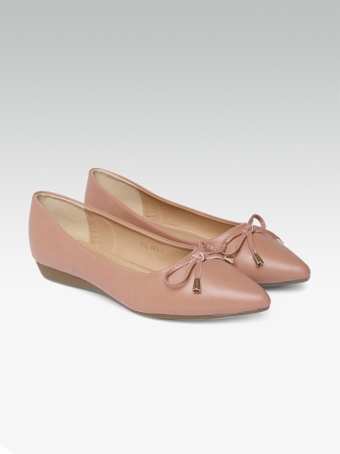 

Carlton London Women Dusty Pink Solid Ballerinas