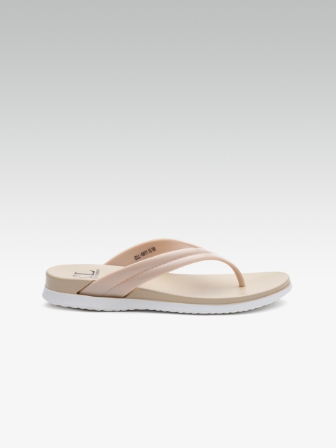 

Carlton London Women Nude-Coloured Solid Open Toe Flats