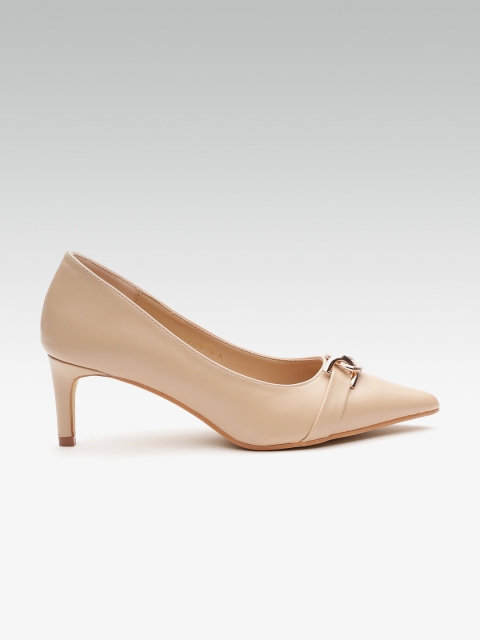 

Carlton London Women Nude-Coloured Solid Pumps