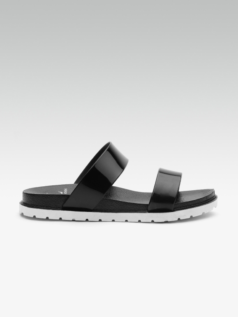 

Carlton London Women Black Solid Open Toe Flats