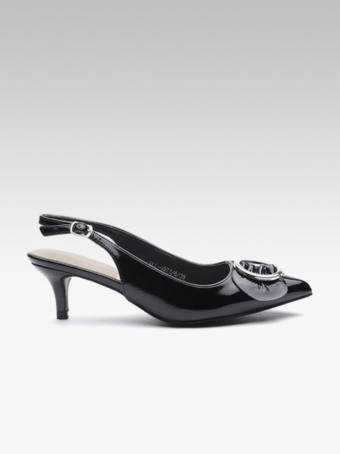 

Carlton London Women Black Solid Pumps