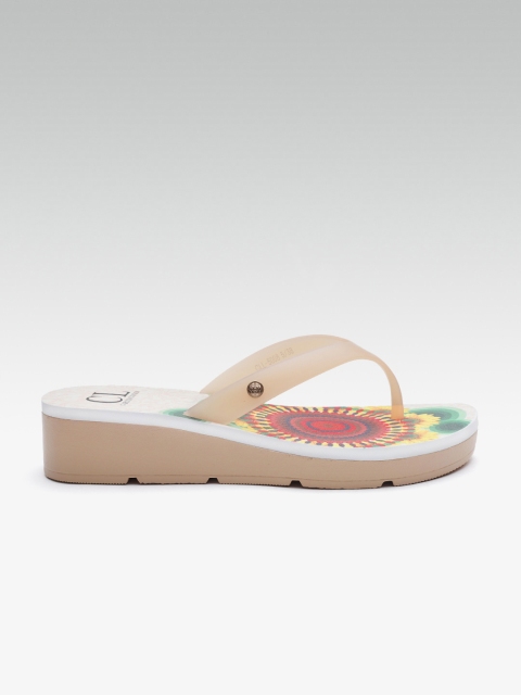 

Carlton London Women Beige Printed Flatforms