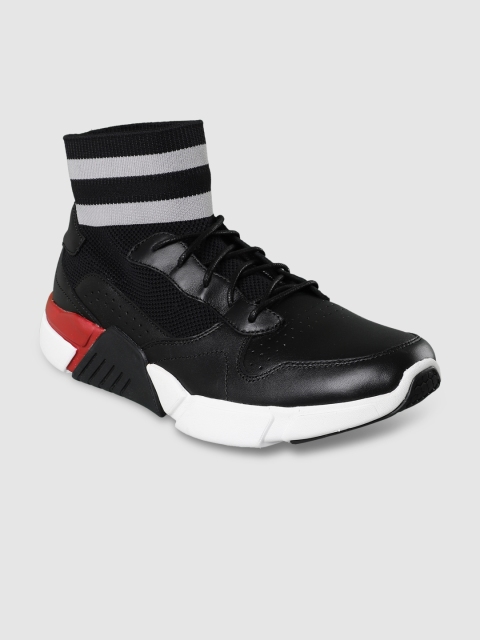 

Skechers Men Black Mark Nason BLOCK - VARSITY Mid-Top Leather Sneakers