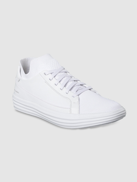 

Skechers Men White Mark Nason SHOGUN - DOWN TIME Leather Sneakers