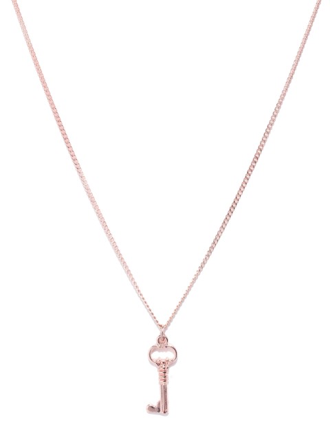 

Forever New Rose Gold-Toned Key Pendant Necklace