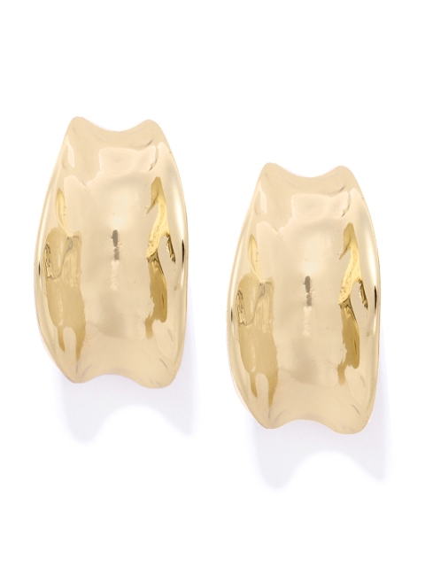 

Forever New Gold-Toned Crescent Shaped Half Hoop Earrings