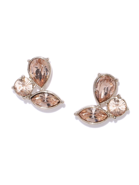 

Forever New Rose Gold-Toned Stone-Studded Contemporary Studs