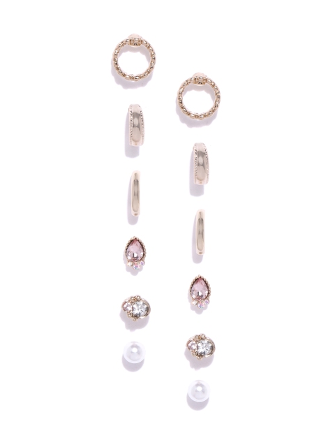 

Forever New Set of 6 Earrings, Gold