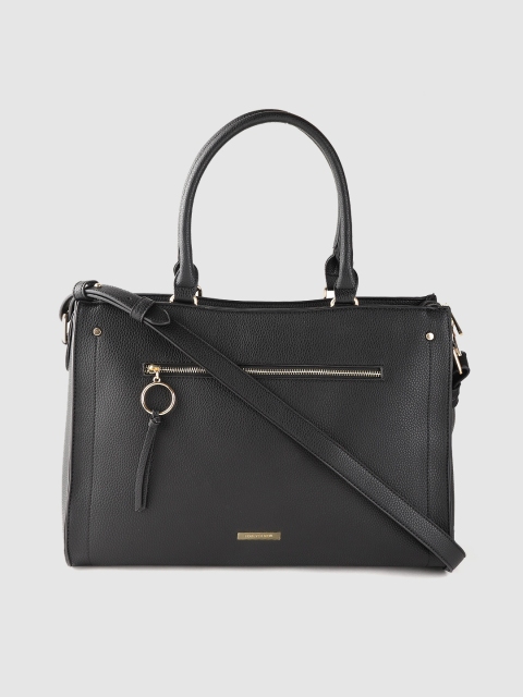 

Forever New Women Black Solid Laptop Bag
