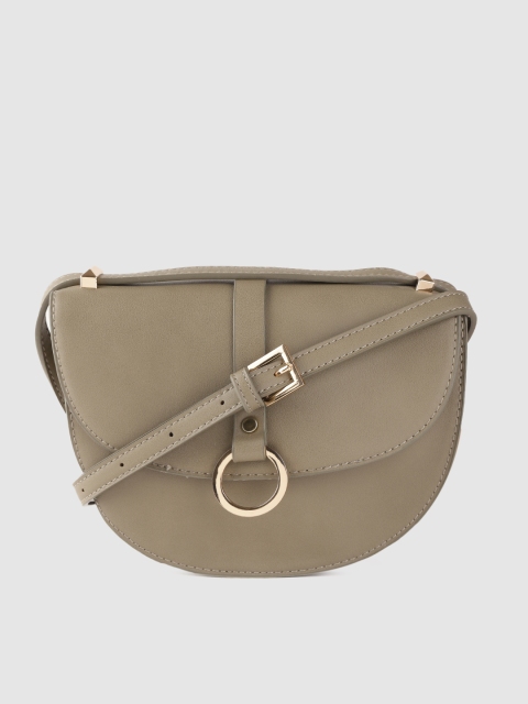 

Forever New Olive Green Solid Sling Bag
