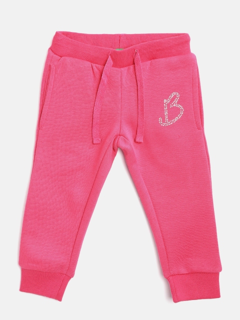 

United Colors of Benetton Girls Pink Solid Joggers