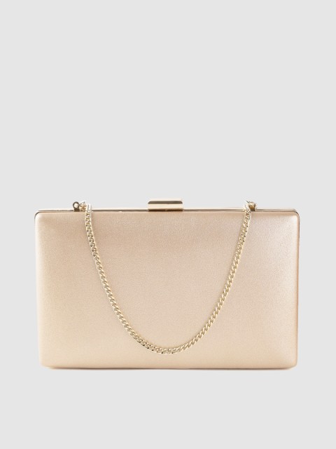 

Forever New Gold-Toned Solid Box Clutch