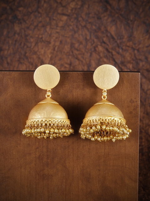 

Zaveri Pearls Gold-Toned Traditional Jhumkas