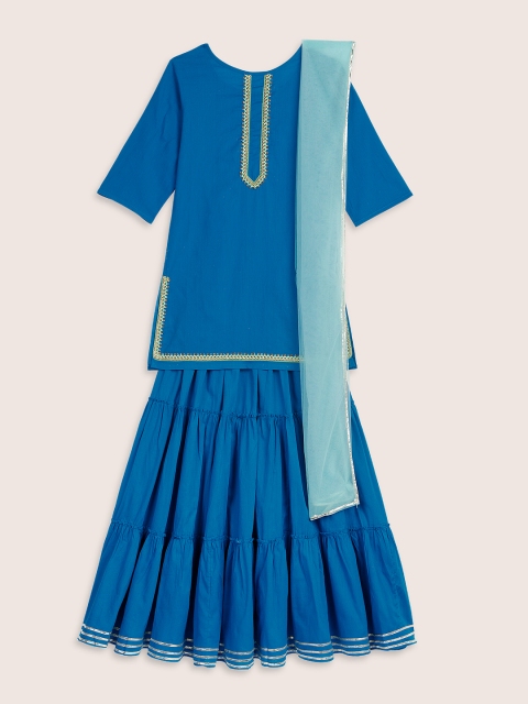 

YK Blue Ready to Wear Lehenga & Blouse with Dupatta