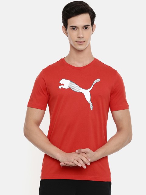 

Puma Men Red Printed Round Neck T-shirt