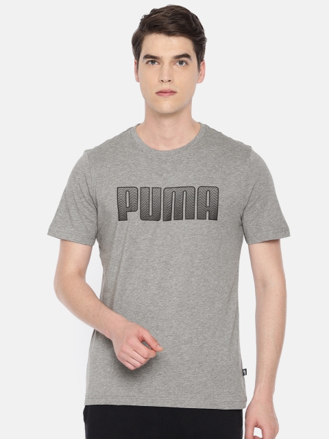 

Puma Men Grey Printed Round Neck KA Tee Regular Fit Pure Cotton T-shirt