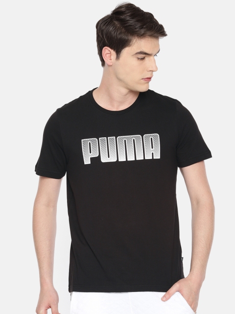 

Puma Men Black Printed Round Neck T-shirt