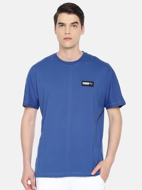 

Puma Men Blue Solid Fusion Round Neck T-shirt