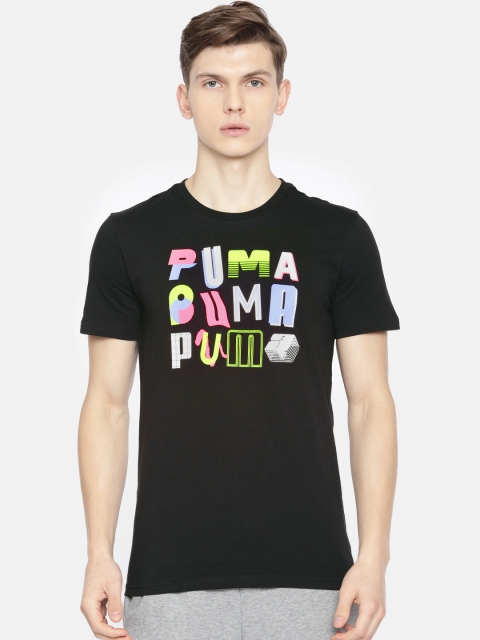 

Puma Men Black Printed Round Neck Contemporary 2 Slim Fit T-shirt