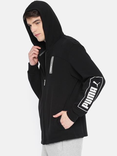 

Puma Men Black Solid Hooded NU-TILITY FZ Sweatshirt