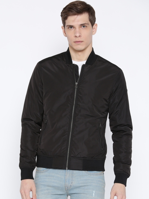 

U.S. Polo Assn. Men Black Solid Bomber Jacket