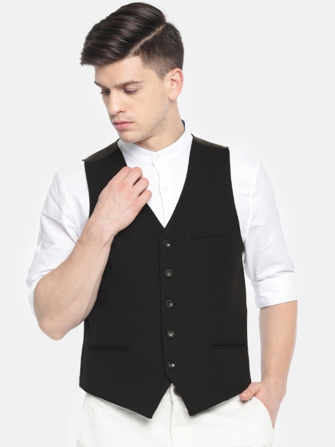 

U.S. Polo Assn. Men Black Solid Waistcoat