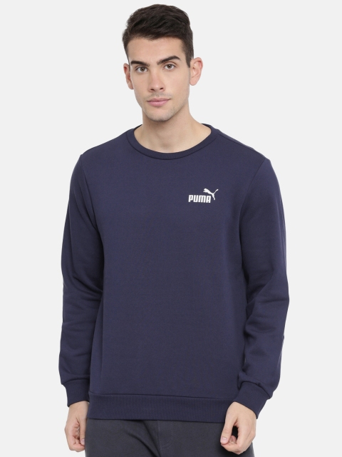 

Puma Men Blue Solid ESS Logo Crew Regular Fit Sweatshirt