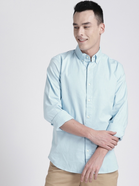 

GAP Men's Lived-In Stretch Oxford Shirt, Blue
