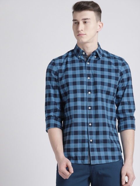 

GAP Men's Lived-In Stretch Oxford Shirt, Blue