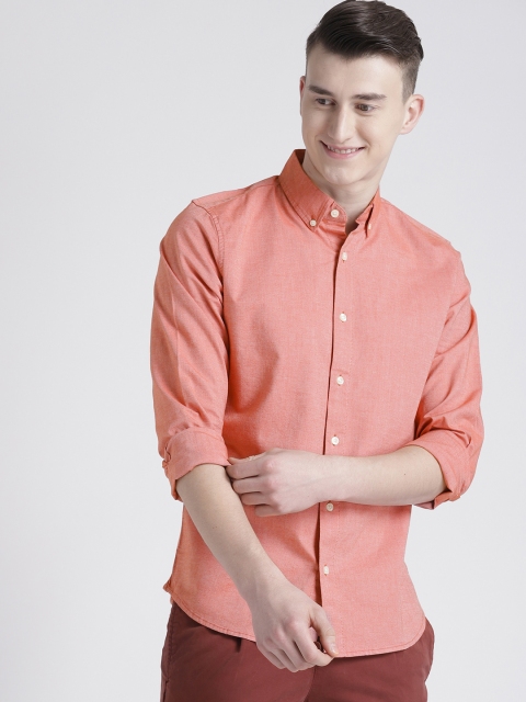 

GAP Men's Lived-In Stretch Oxford Shirt, Peach