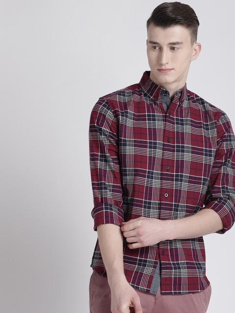 

GAP Men's Lived-In Stretch Oxford Shirt, Maroon