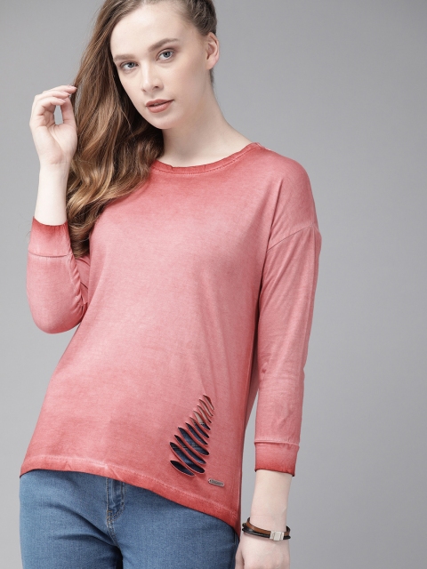 

Roadster Women Pink Dyed Top