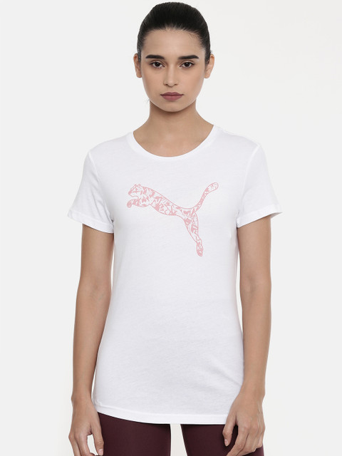

Puma Women White Printed KA Round Neck T-shirt